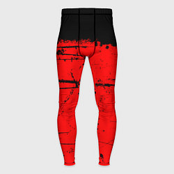 Тайтсы мужские КРАСНЫЙ ГРАНЖ RED GRUNGE, цвет: 3D-принт