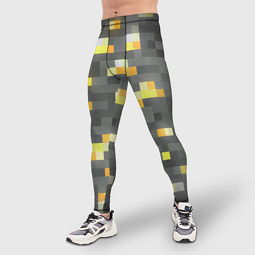 Мужские тайтсы Золотая руда - Minecraft / 3D-принт – фото 3