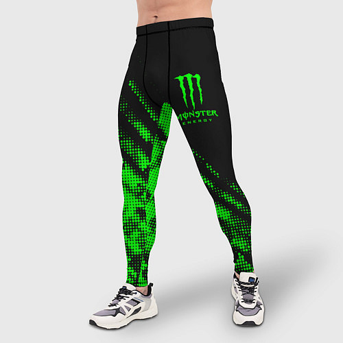 Мужские тайтсы Monster Energy Текстура / 3D-принт – фото 3