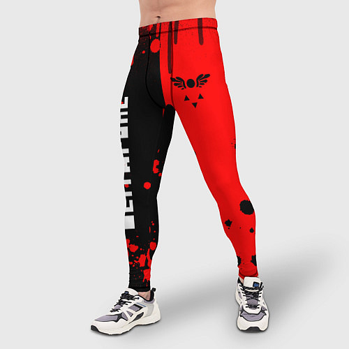 Мужские тайтсы Deltarune black & red / 3D-принт – фото 3