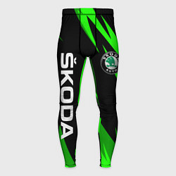 Тайтсы мужские SKODA Логотип Узор, цвет: 3D-принт