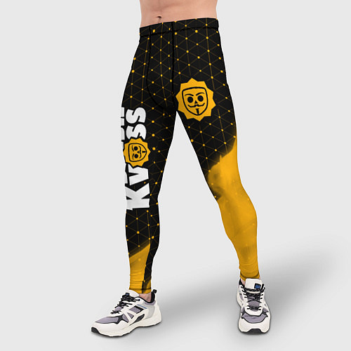 Мужские тайтсы BUBBLE KVASS Огонь / 3D-принт – фото 3