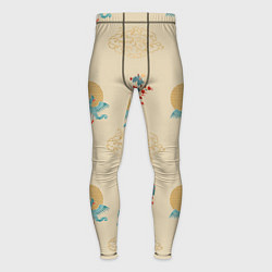Тайтсы мужские Китайский орнамент Феникс, цвет: 3D-принт