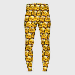 Тайтсы мужские Золотые Биткоины Golden Bitcoins, цвет: 3D-принт