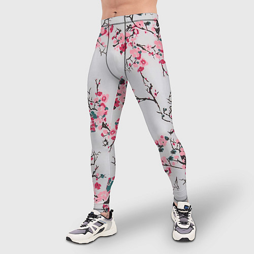 Мужские тайтсы Цветущие ветви / 3D-принт – фото 3