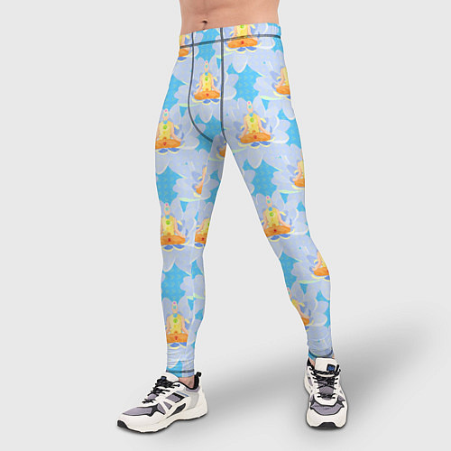 Мужские тайтсы YOGA медитация / 3D-принт – фото 3