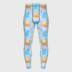 Тайтсы мужские YOGA медитация, цвет: 3D-принт