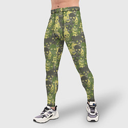 Тайтсы мужские Черепа - камуфляж, цвет: 3D-принт — фото 2