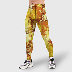 Тайтсы мужские Спортивный камуфляж Пикси - Лимон, цвет: 3D-принт — фото 2