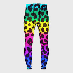 Тайтсы мужские Leopard Pattern Neon, цвет: 3D-принт