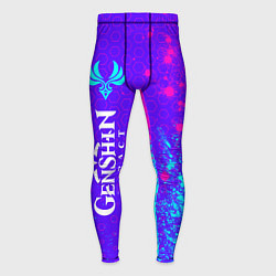 Тайтсы мужские GENSHIN IMPACT - АНЕМО Краска 8, цвет: 3D-принт