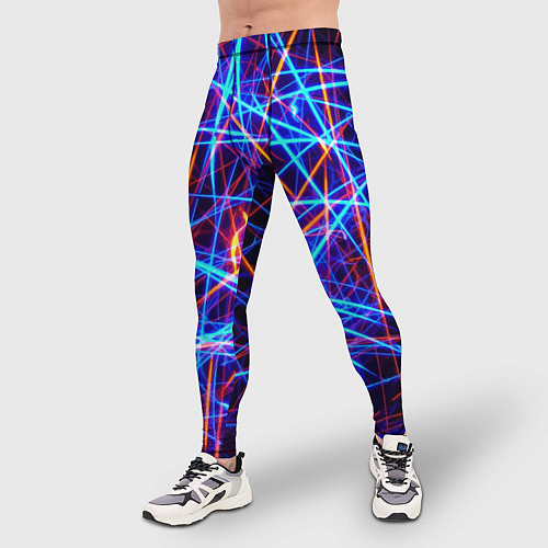 Мужские тайтсы Neon pattern Fashion 2055 / 3D-принт – фото 3