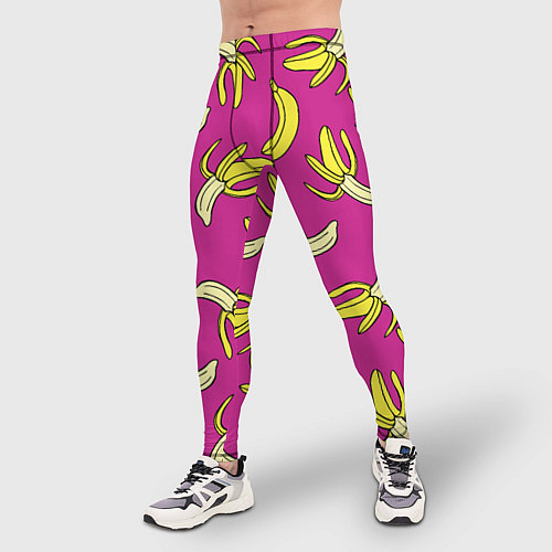 Мужские тайтсы Banana pattern Summer Color / 3D-принт – фото 3