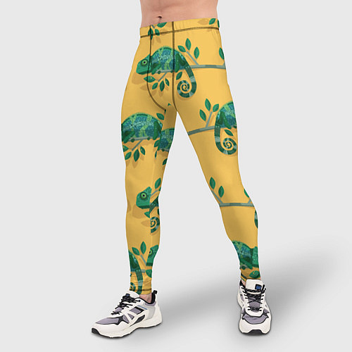 Мужские тайтсы Хамелеон принт / 3D-принт – фото 3