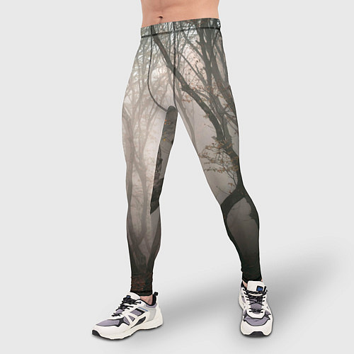 Мужские тайтсы Лес Туман / 3D-принт – фото 3
