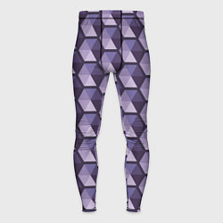 Тайтсы мужские Фиолетовые шестиугольники, цвет: 3D-принт