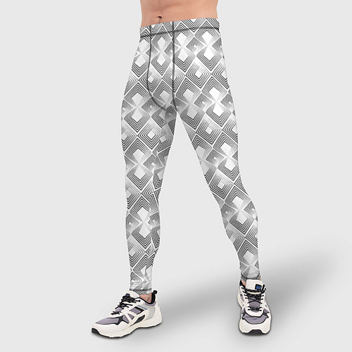 Мужские тайтсы Art deco white background / 3D-принт – фото 3