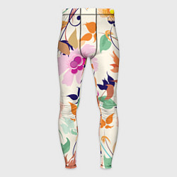 Тайтсы мужские Summer floral pattern, цвет: 3D-принт
