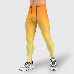 Тайтсы мужские Оранжевый, желтый градиент, цвет: 3D-принт — фото 2