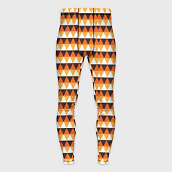 Тайтсы мужские Треугольники на оранжевом фоне, цвет: 3D-принт