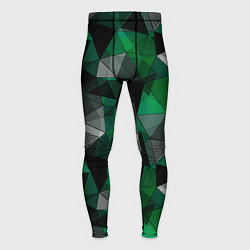 Тайтсы мужские Зеленый, серый и черный геометрический, цвет: 3D-принт