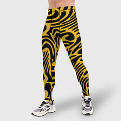 Тайтсы мужские Имитация шкуры тигра - паттерн, цвет: 3D-принт — фото 2