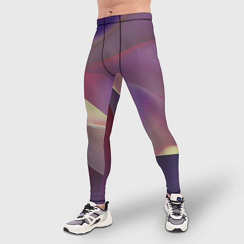 Мужские тайтсы Абстрактные объёмные волны бархата / 3D-принт – фото 3