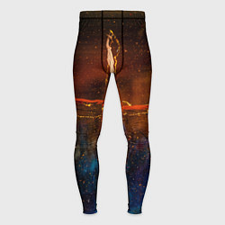 Тайтсы мужские Тени, блёстки и краски во тьме, цвет: 3D-принт