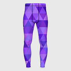 Тайтсы мужские Фиолетовые фигуры, цвет: 3D-принт
