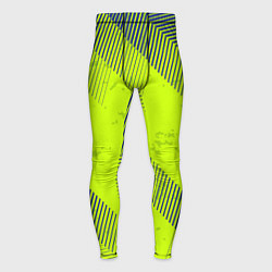 Тайтсы мужские Green sport style, цвет: 3D-принт