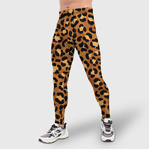 Мужские тайтсы Леопардовый цвет / 3D-принт – фото 3