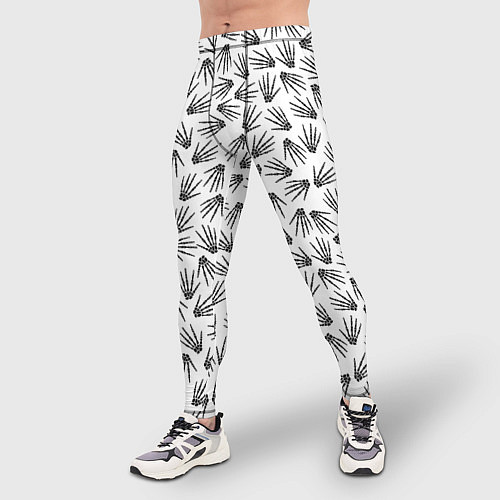 Мужские тайтсы Ладонь скелета / 3D-принт – фото 3