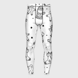 Тайтсы мужские Варежки и носочки, цвет: 3D-принт