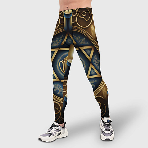 Мужские тайтсы Ханука праздник огней / 3D-принт – фото 3