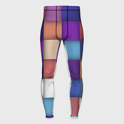 Тайтсы мужские Геометрическое множество разноцветных квадратов, цвет: 3D-принт