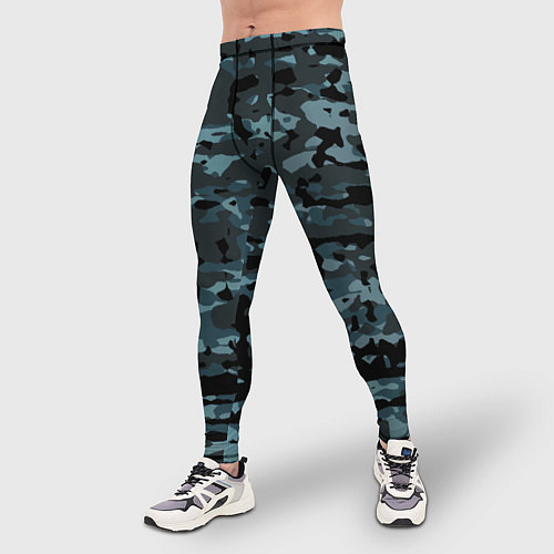 Мужские тайтсы Камуфляж клякса / 3D-принт – фото 3
