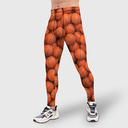 Мужские тайтсы Баскетбольные мячи / 3D-принт – фото 3