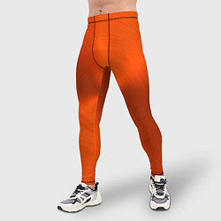 Тайтсы мужские Оранжевый волнообразный дисковый узор, цвет: 3D-принт — фото 2
