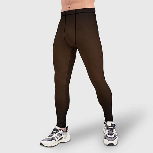 Мужские тайтсы Фон оттенка шоколад и черная виньетка / 3D-принт – фото 3