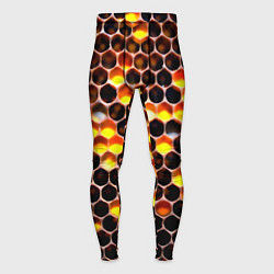 Тайтсы мужские Медовые пчелиные соты, цвет: 3D-принт