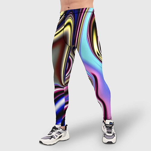 Мужские тайтсы Блестящая ткань / 3D-принт – фото 3