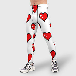 Тайтсы мужские Сердца в стиле пиксель-арт, цвет: 3D-принт — фото 2