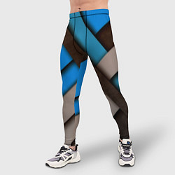 Тайтсы мужские Геометрия линии спорт, цвет: 3D-принт — фото 2