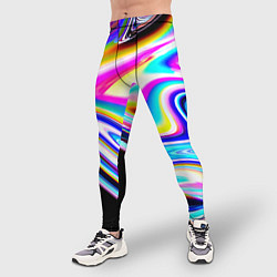 Тайтсы мужские Неоновые размытые краски, цвет: 3D-принт — фото 2