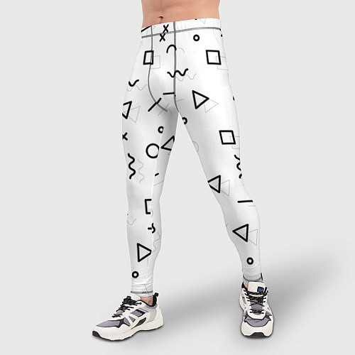 Мужские тайтсы Разные геометрические фигуры / 3D-принт – фото 3