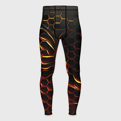 Тайтсы мужские Объемные огненные плиты, цвет: 3D-принт