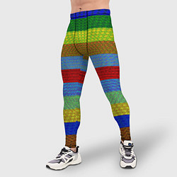 Тайтсы мужские Яркие полосы, цвет: 3D-принт — фото 2