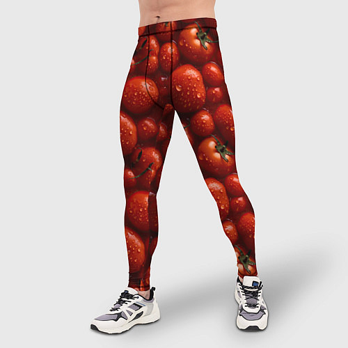 Мужские тайтсы Сочная текстура из томатов / 3D-принт – фото 3