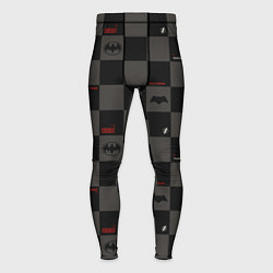 Тайтсы мужские Flash and Batman pattern squares, цвет: 3D-принт
