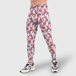 Тайтсы мужские Узоры триколор, цвет: 3D-принт — фото 2